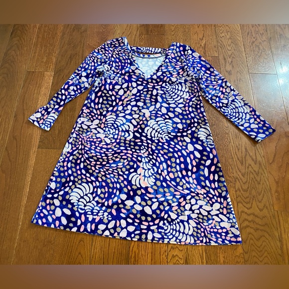 Lilly Pulitzer Olive Swing Dress in Bwckon Blue Sparkling Grotto - Picture 7 of 8